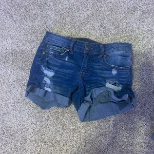 Dark wash shorts